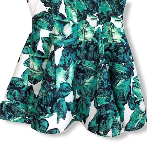 Lulu’s Tropical Palm Print Fit and Flair Dress - Picture 7 of 8